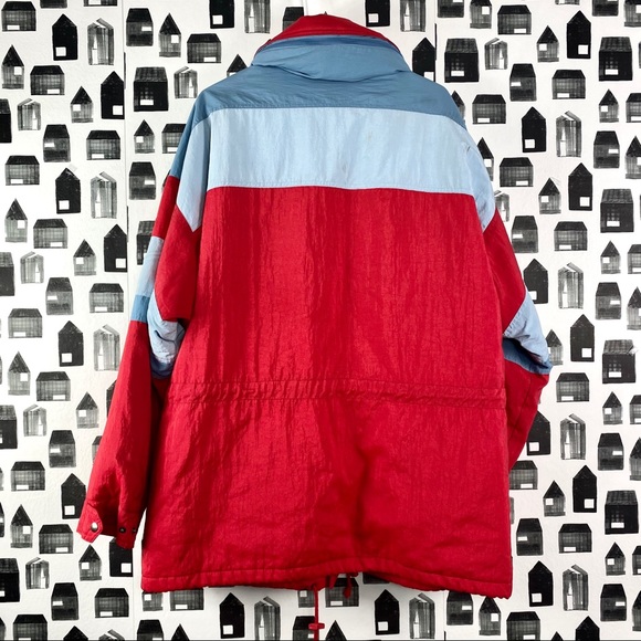 Schöffel x Gortex Vintage Red & Blue Ski Jacket - Picture 7 of 8